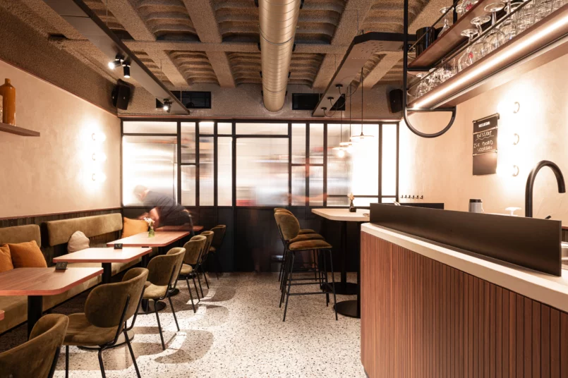 Interieur inrichting koffiebar Ellies